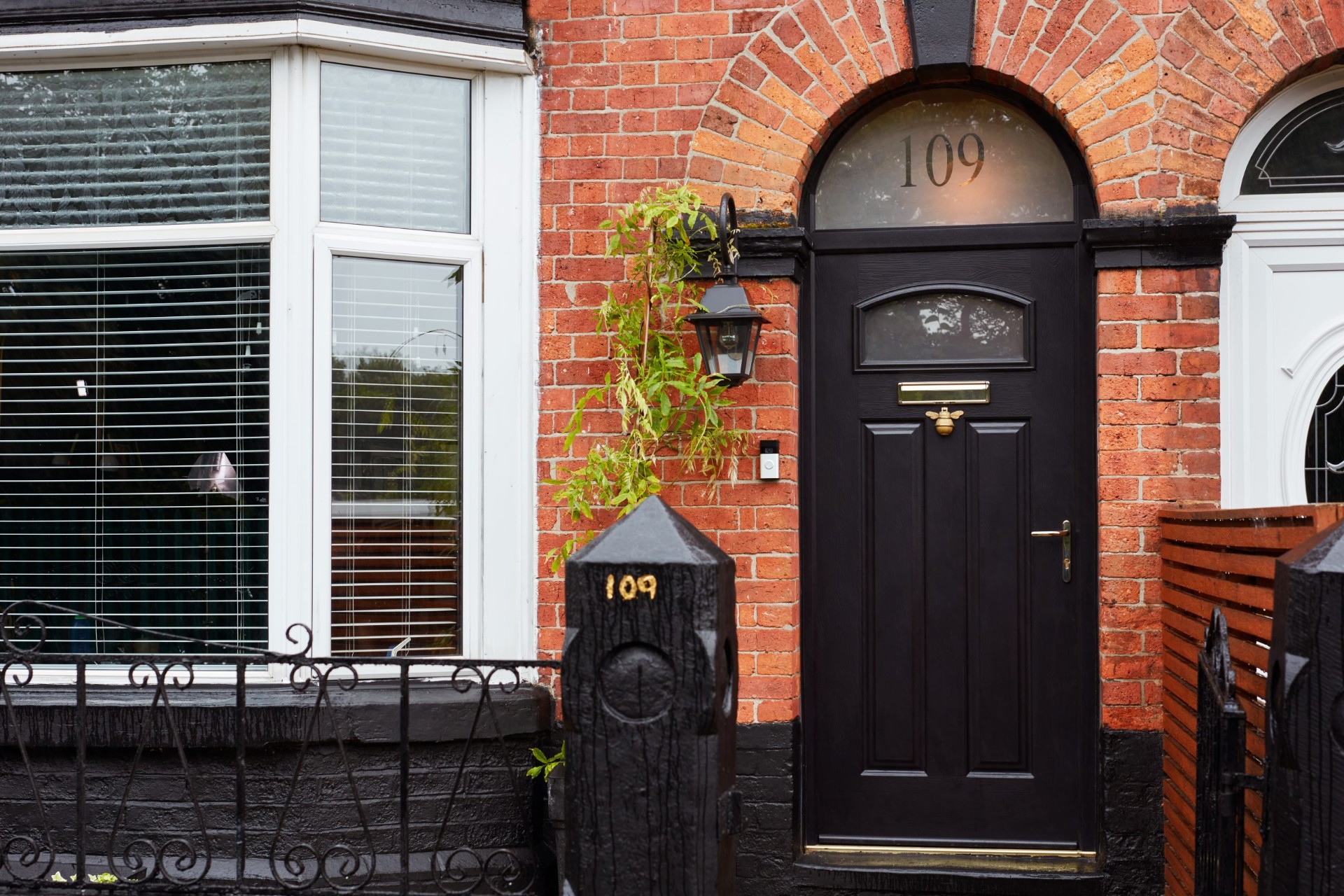 Black traditional composite door