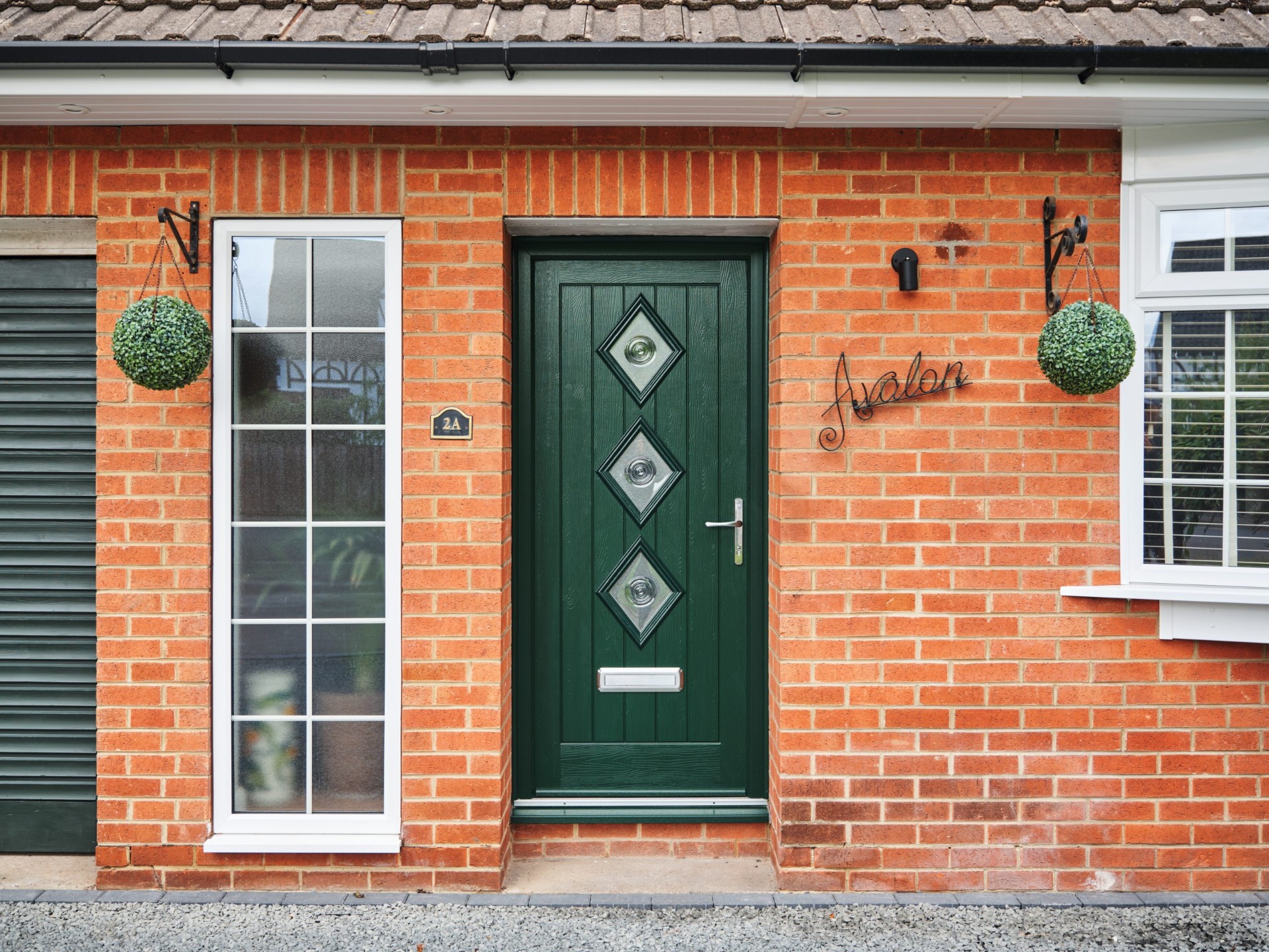 Sage green cottage composite door